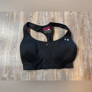 Under Armour Black Zip-Front Sports Bra 34DD